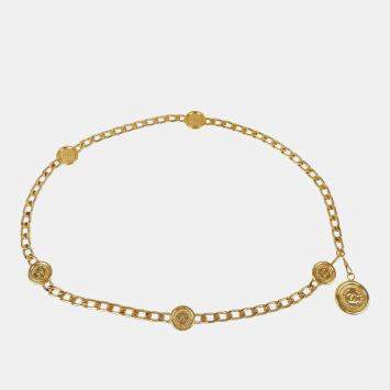 Chanel Medallion Gold Plated Chain Belt