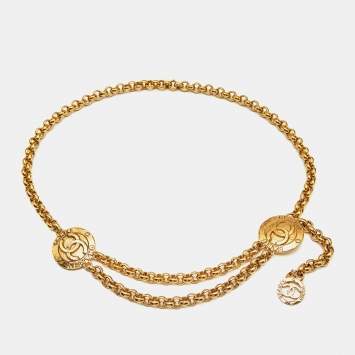 Chanel CC Medallion Gold Tone Chain Belt