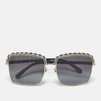 Pre Owned Chanel Black Gradient 71369 CC Chain Square Sunglasses