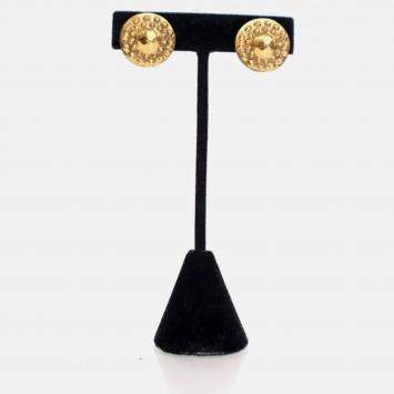 Pre Owned Chanel Vintage Studded Clip On Earrings