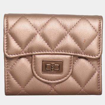 Pre Owned Chanel Metallic 2.55 Coin Flap Purse