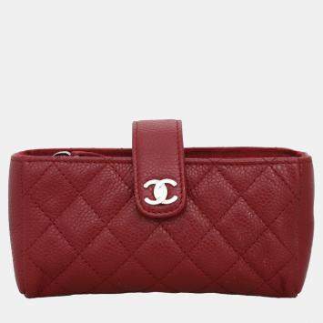 Pre Owned Chanel Caviar Phone Pouch
