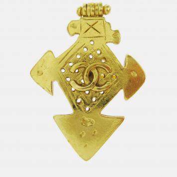 Pre Owned Chanel Brooch Pin Gold