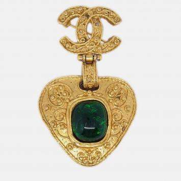 Pre Owned Chanel Brooch Pin Gold Gripoix