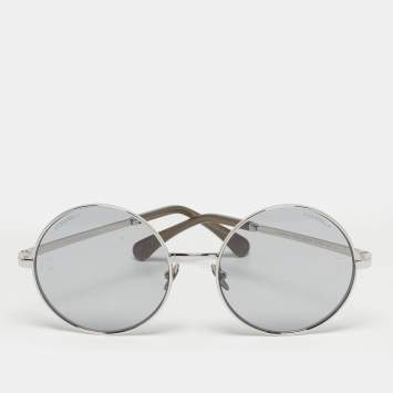 Pre Owned نظارة شمسية شانيل 4268 سي سي دائرية رمادي/فضي اللون