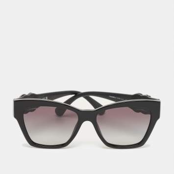 Pre Owned Chanel Black Gradient 5456 Q B CC Square Sunglasses