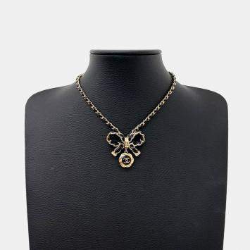 Pre Owned Chanel ribbon chain necklace