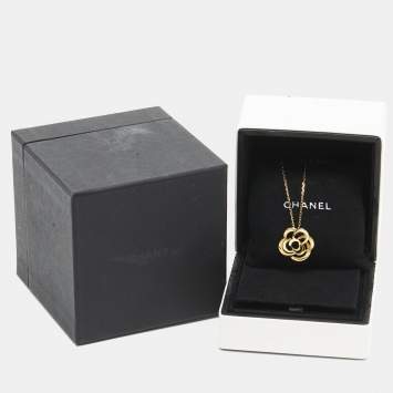 Pre Owned Chanel Fil de Camellia 18k Yellow Gold Necklace