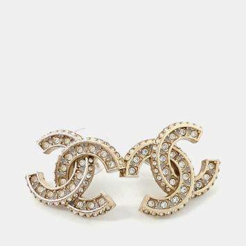 مملوكة مسبقًا Chanel logo earrings