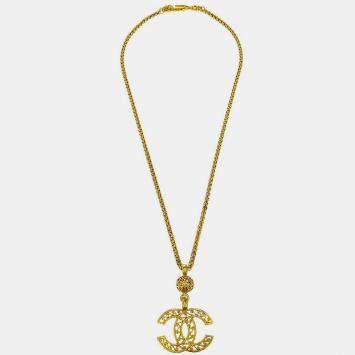 Pre Owned Chanel CC Chain Necklace Gold