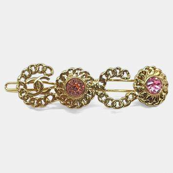 Pre Owned Chanel Gold Tone Hairpin
