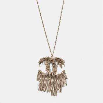 Pre Owned Chanel CC Two Tone Necklace