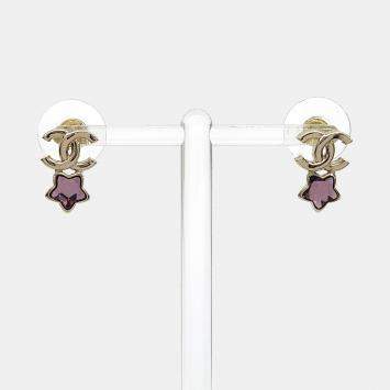 مملوكة مسبقًا أقراط شانيل سي سي نجمة ذهبية