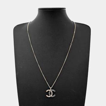 Pre Owned Chanel CC Logo Gold Chain Necklace
