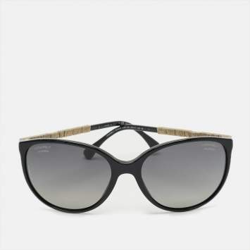 مملوكة مسبقًا Chanel Black Gradient 5306 B Bijou Crystals Polarized Sunglasses