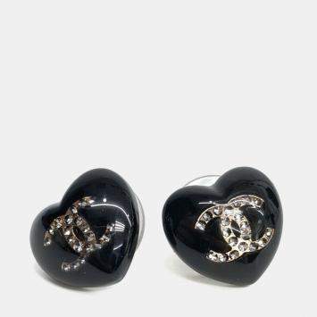 Pre Owned Chanel heart earrings