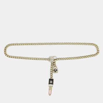 مملوكة مسبقًا Chanel Gold Tone Chain Belt