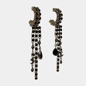 Pre Owned Chanel 2021 Multi Chain Drop Earrings