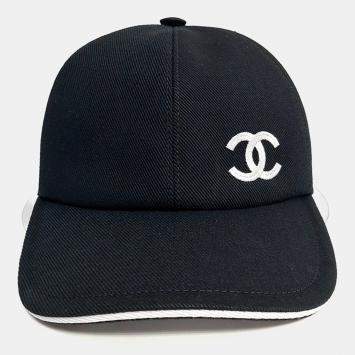 Pre Owned Chanel cotton Black cap