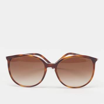 Pre Owned Chanel Tortoiseshell Brown Gradient 5278 CC Logo Butterfly Sunglasses