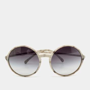 Pre Owned Chanel Grey/Black Gradient 5279 Spring Round Sunglasses