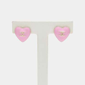 Pre Owned Chanel Metal heart earrings