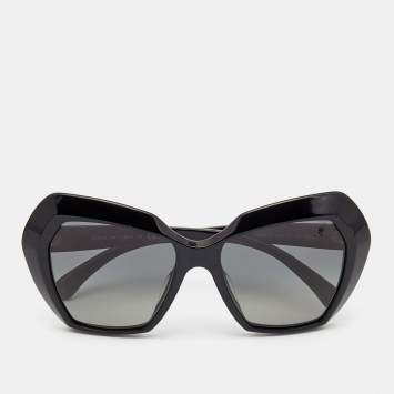 Pre Owned Chanel Black Spring Gradient Oversized Sunglasses