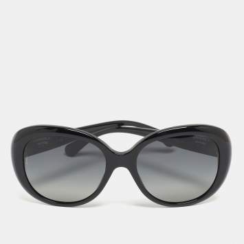 Pre Owned Chanel Black Gradient 5312 Oval Sunglasses