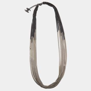 Pre Owned Chanel CC Two Tone Metal Chain Belt