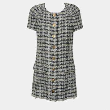 Chanel Tweed Button Up Dress M
