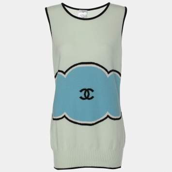 Pre Owned Chanel Multicolor Cashmere Dress M