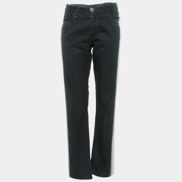 Chanel Black/White Gradient Cotton Jeans M Waist 31"