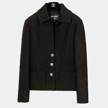Chanel 3 Button Wool Jacket Size 40