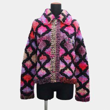 Chanel Multicolour New Faux Fur Captivating Jacket Size 36
