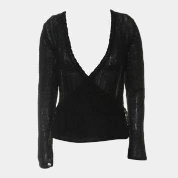 Chanel Black Button-up Sweater