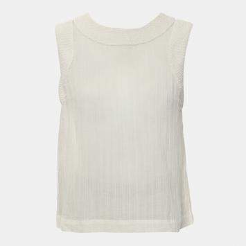 Chanel White Sleeveless Top