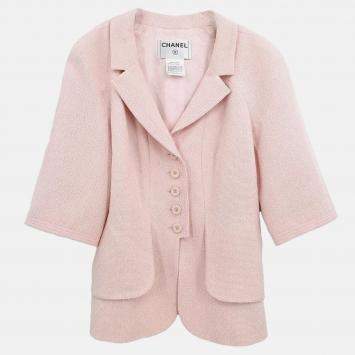 Chanel Single Breasted Pink Jacket FR 38