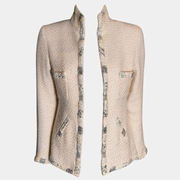 Chanel Cream Tweed Jacket FR 36