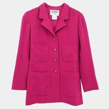 Chanel Single Breasted Jacket Pink 98A #38