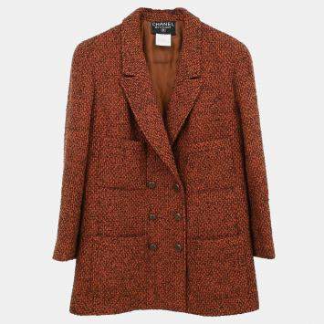Chanel Brown Double-Breasted Jacket 98A Size 42