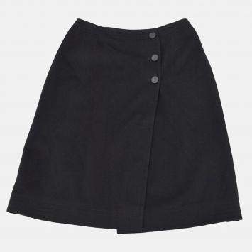 Pre Owned Chanel Black Cashmere Knee Length Skirt Size 34 
