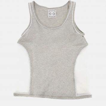Pre Owned Chanel Sport Line Sleeveless Top Gray M
