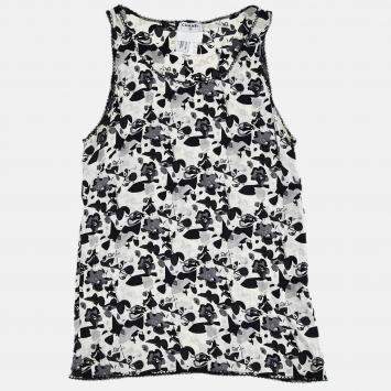 Pre Owned Chanel Black Sleeveless Top Size 40