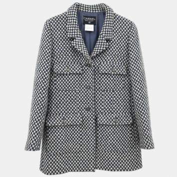 Chanel Single Breasted Jacket Light Navy #42