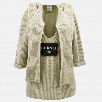 Pre Owned Chanel Sweater Gray Size 38