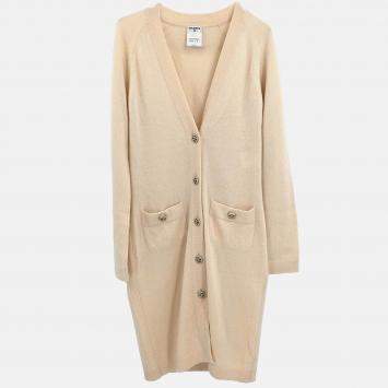Pre Owned Chanel Cardigan Beige Size 36
