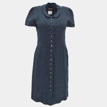 Pre Owned Chanel Dress Navy #40