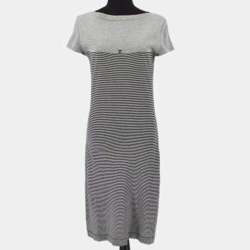 Pre Owned Chanel Dress Gray #38