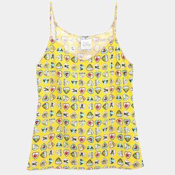 Pre Owned Chanel Sleeveless Top Camisole Yellow 