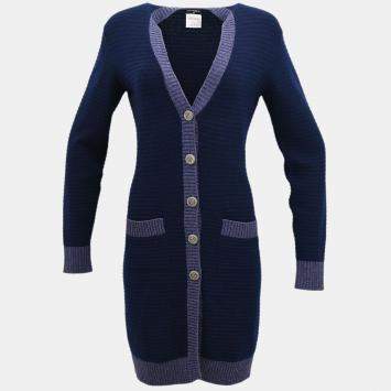 Pre Owned Chanel Cardigan Navy Blue